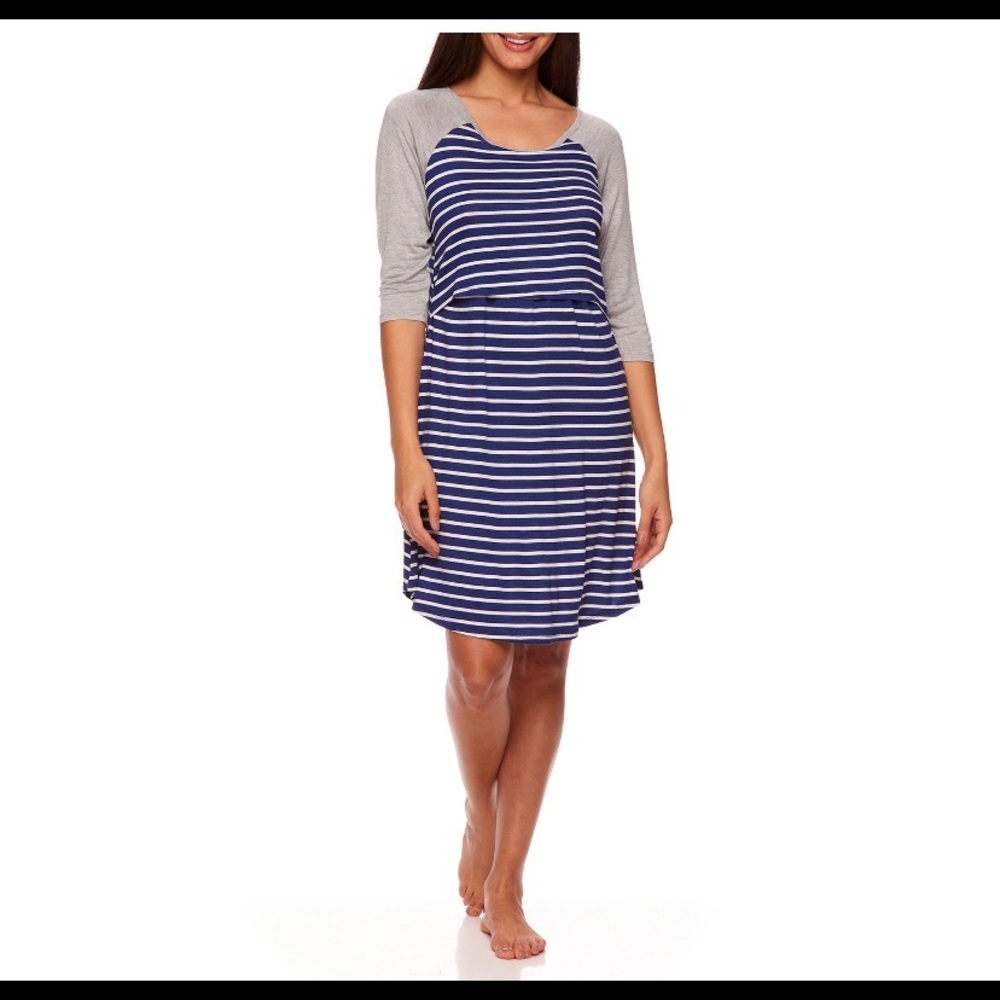 Quarter Sleeve Women Maternity Nursing Gown